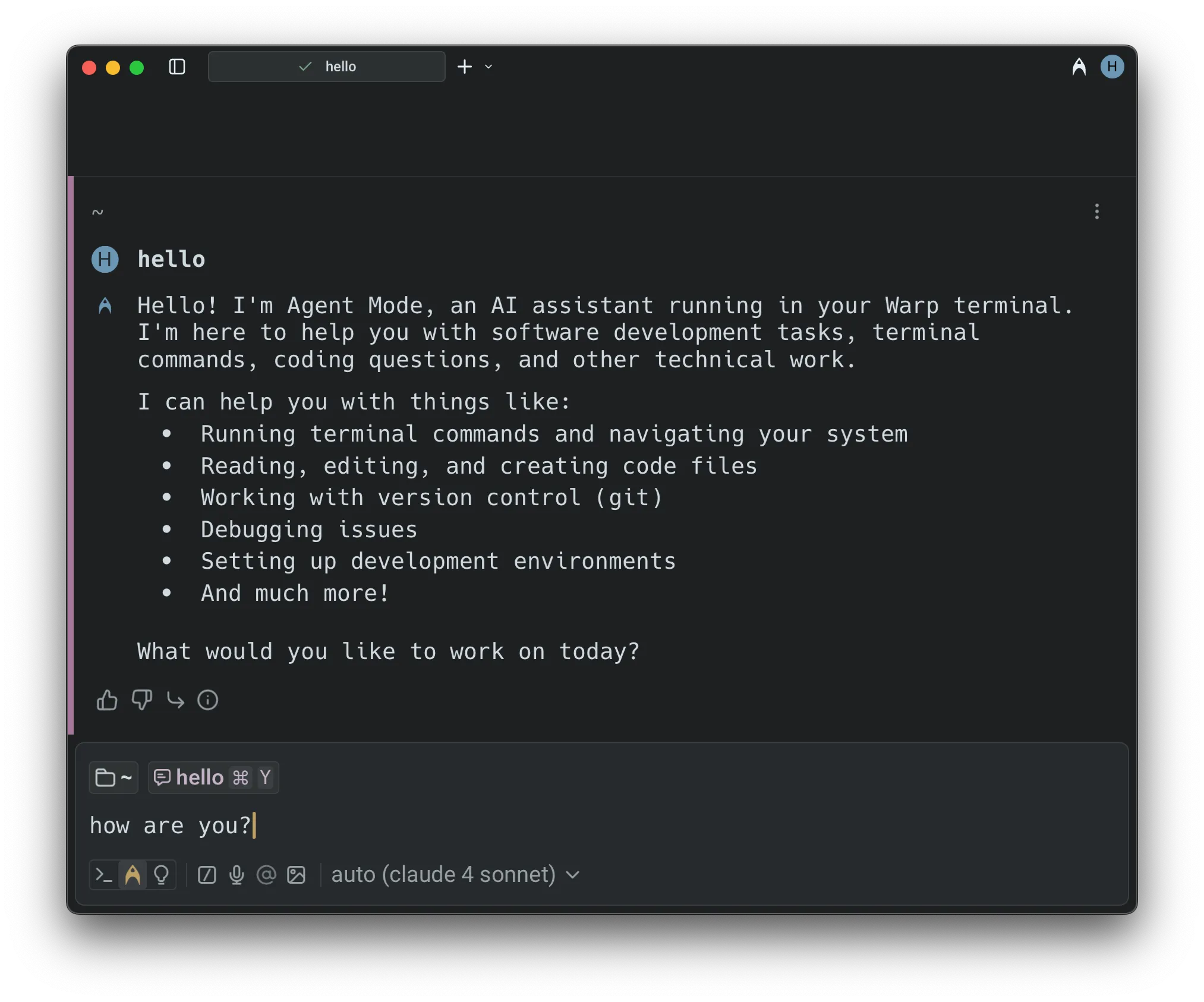 Continuing an Agent conversation in agent conversation view